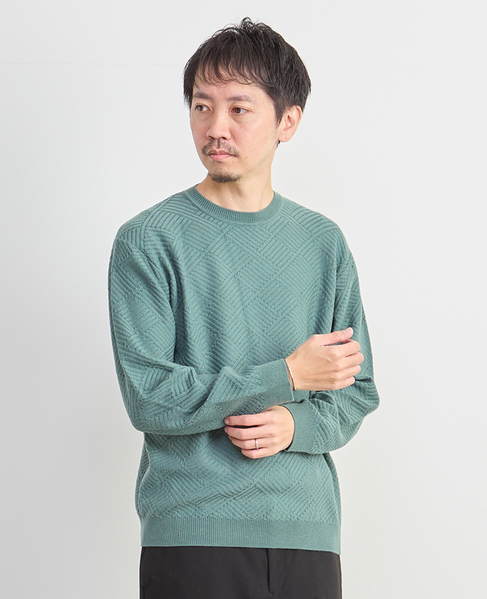 リンクスダイヤクルーネックニット 詳細画像 ホワイト 19