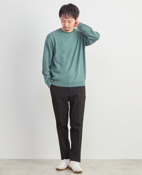 リンクスダイヤクルーネックニット 詳細画像 ホワイト 20