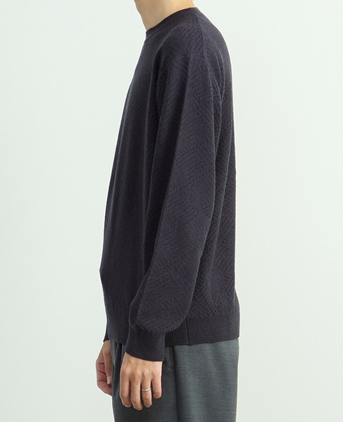 リンクスダイヤクルーネックニット 詳細画像 ホワイト 3