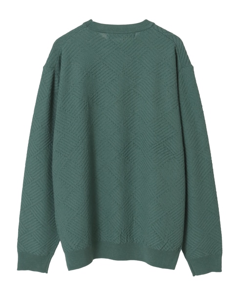 リンクスダイヤクルーネックニット 詳細画像 グリーン 2