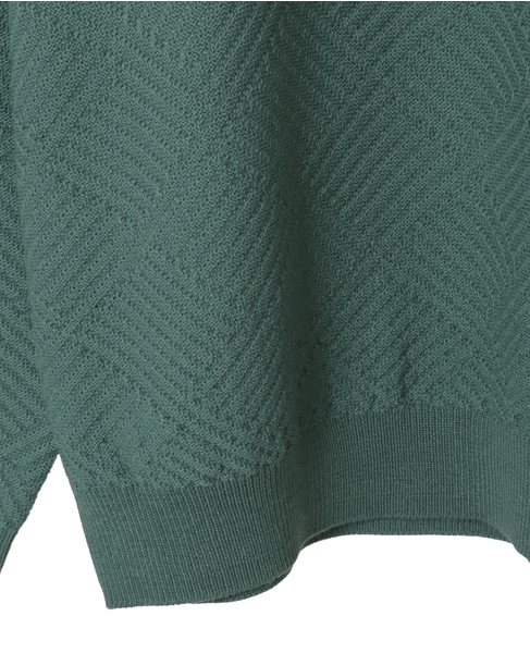 リンクスダイヤクルーネックニット 詳細画像 グリーン 5