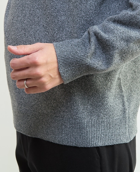 ラムウールライクモックネックニット 詳細画像 オフホワイト 10