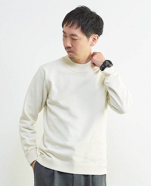 ラムウールライクモックネックニット 詳細画像 オフホワイト 12