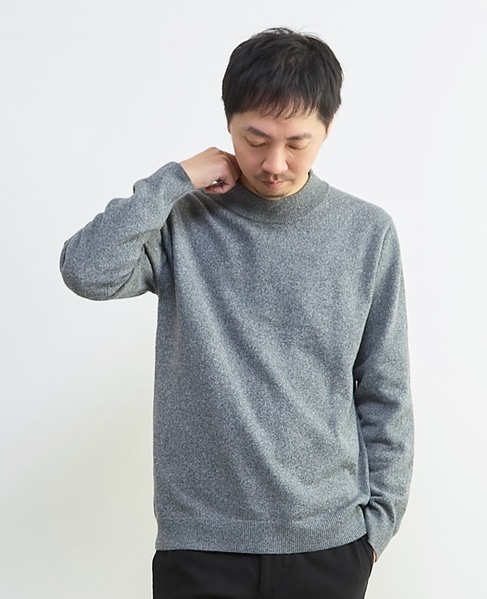 ラムウールライクモックネックニット 詳細画像 オフホワイト 16