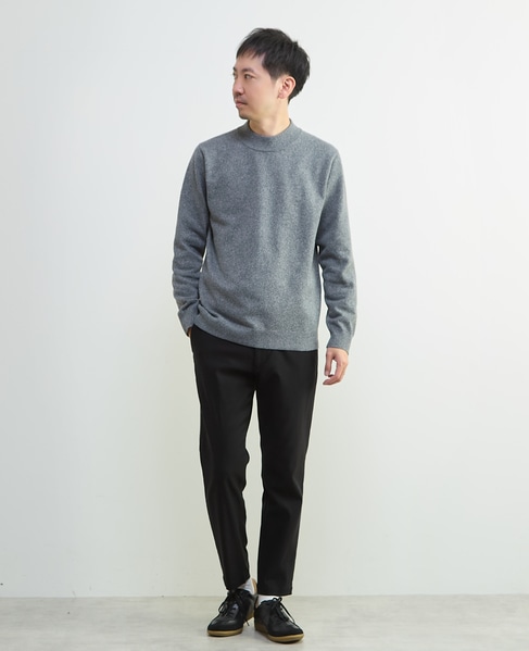 ラムウールライクモックネックニット 詳細画像 オフホワイト 17