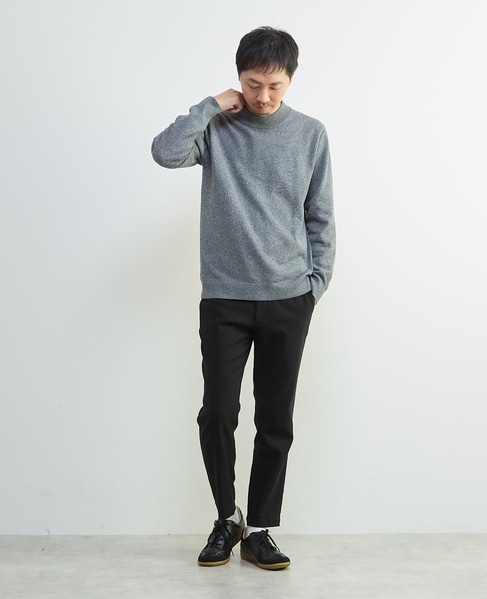 ラムウールライクモックネックニット 詳細画像 オフホワイト 18