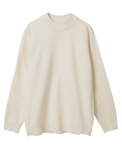 ラムウールライクモックネックニット 詳細画像 オフホワイト 23