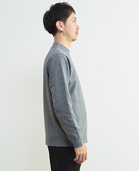 ラムウールライクモックネックニット 詳細画像 オフホワイト 8