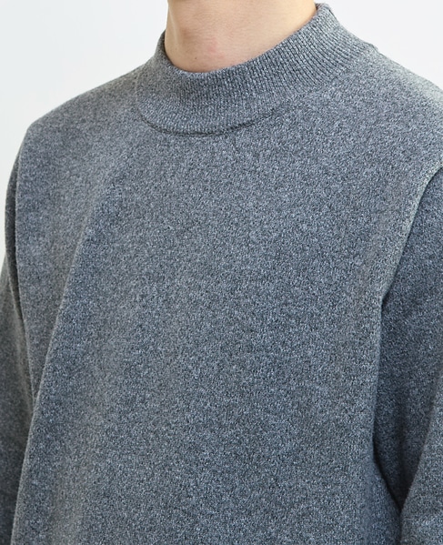 ラムウールライクモックネックニット 詳細画像 オフホワイト 9