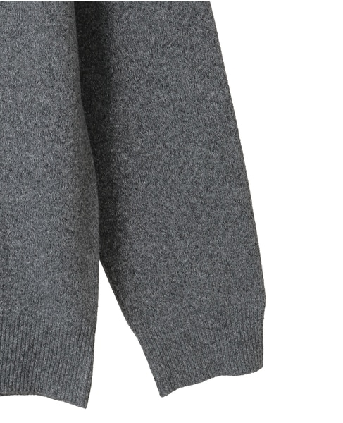 ラムウールライクモックネックニット 詳細画像 グレー 5