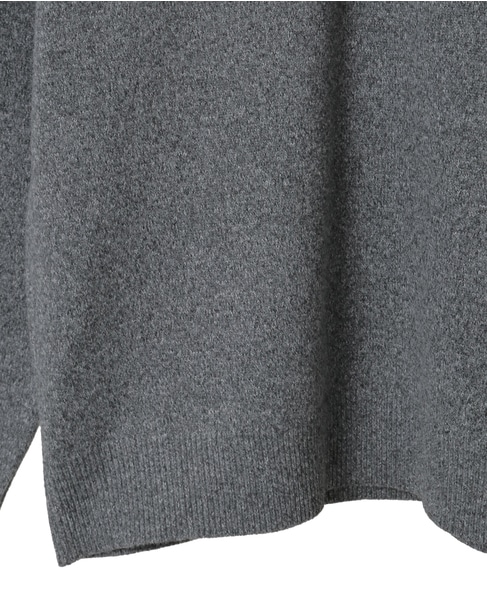 ラムウールライクモックネックニット 詳細画像 グレー 6