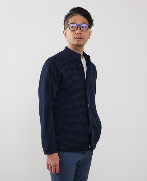 クォーターゲージ スタンドカラーカーディガン 詳細画像 ホワイト 16