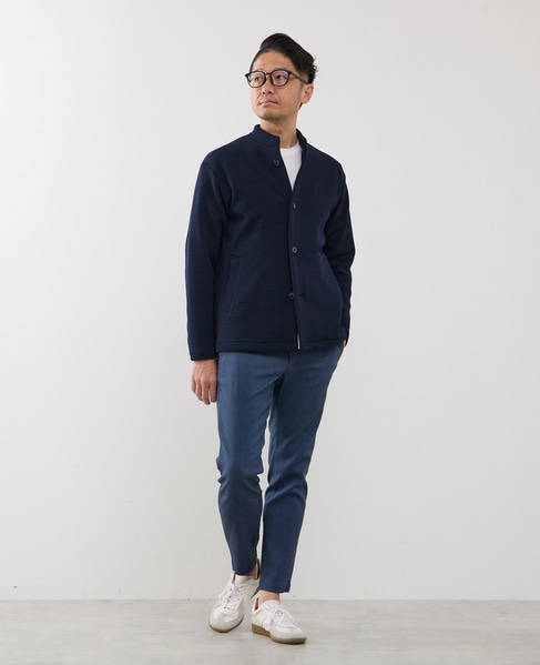 クォーターゲージ スタンドカラーカーディガン 詳細画像 ホワイト 17