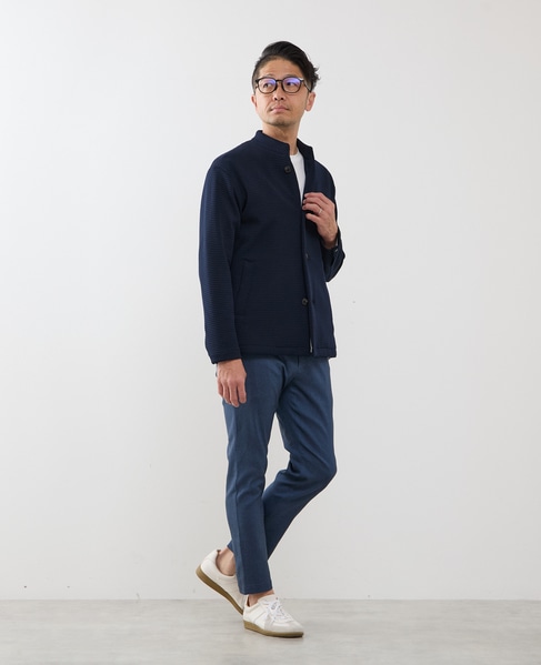 クォーターゲージ スタンドカラーカーディガン 詳細画像 ホワイト 18