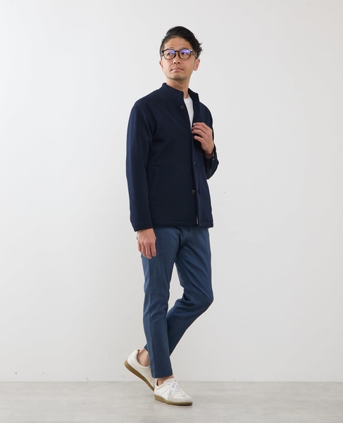 クォーターゲージ スタンドカラーカーディガン 詳細画像 ホワイト 20