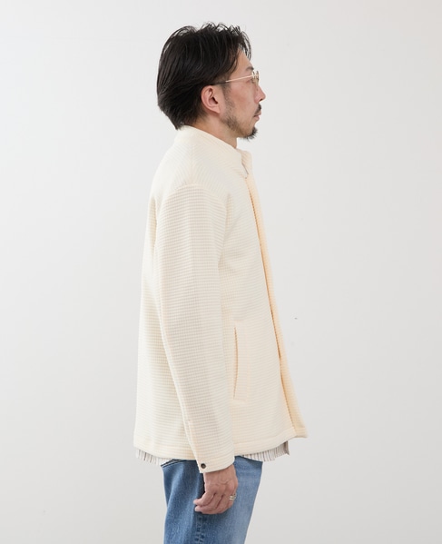 クォーターゲージ スタンドカラーカーディガン 詳細画像 ホワイト 5