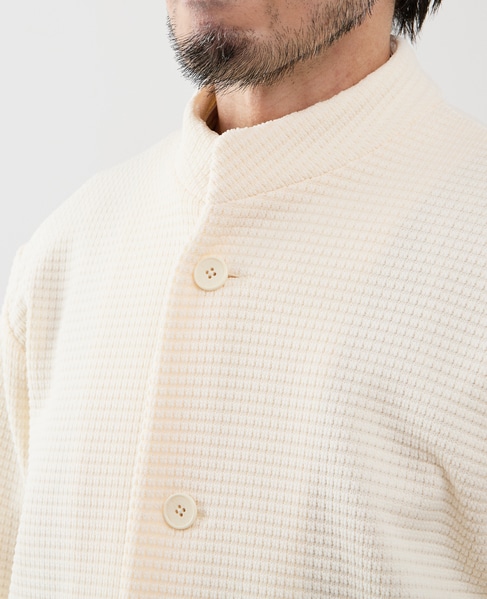 クォーターゲージ スタンドカラーカーディガン 詳細画像 ホワイト 6