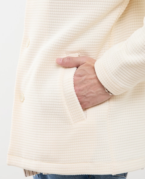 クォーターゲージ スタンドカラーカーディガン 詳細画像 ホワイト 7