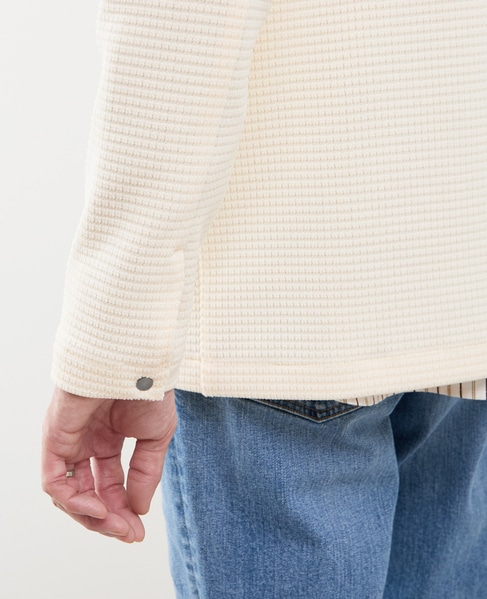 クォーターゲージ スタンドカラーカーディガン 詳細画像 ホワイト 8