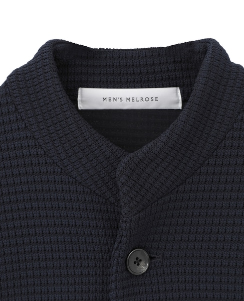 クォーターゲージ スタンドカラーカーディガン 詳細画像 ネイビー 4