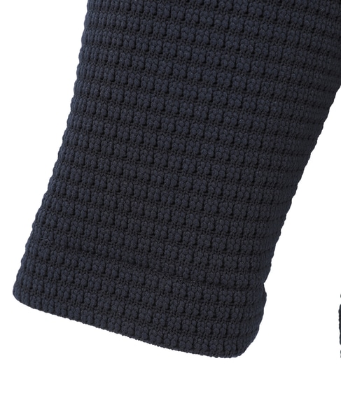 クォーターゲージ スタンドカラーカーディガン 詳細画像 ネイビー 5