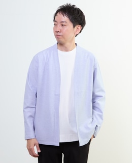 カルキュロメッシュボタンレスカーディガン