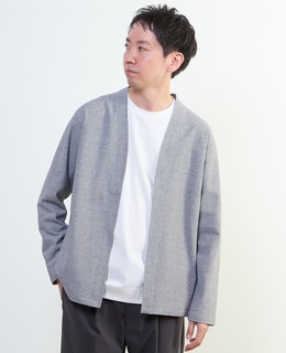 カルキュロメッシュボタンレスカーディガン