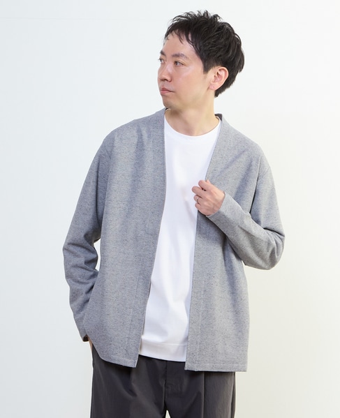 カルキュロメッシュボタンレスカーディガン 詳細画像 サックス 16