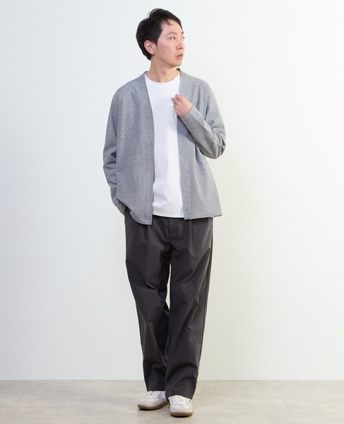 カルキュロメッシュボタンレスカーディガン 詳細画像 サックス 18