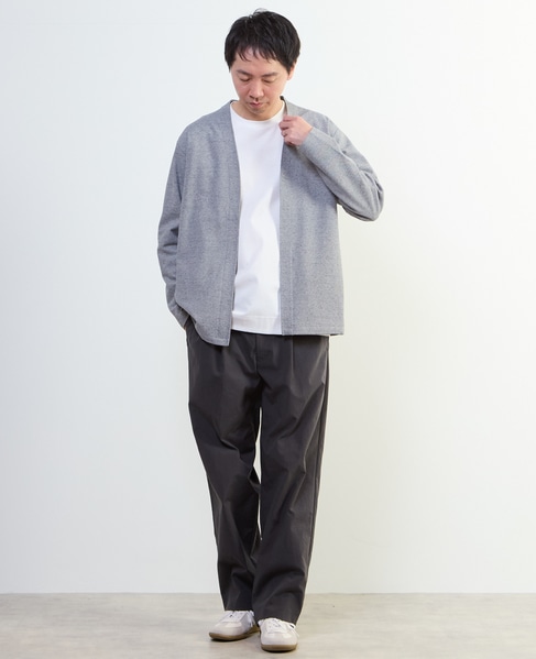 カルキュロメッシュボタンレスカーディガン 詳細画像 サックス 19