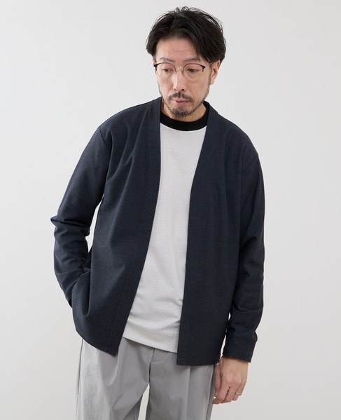 カルキュロメッシュボタンレスカーディガン 詳細画像 サックス 20