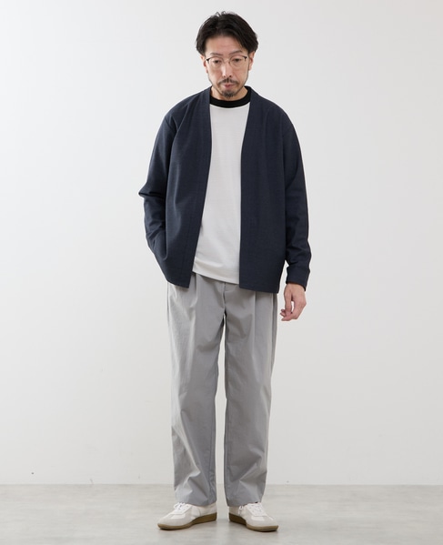 カルキュロメッシュボタンレスカーディガン 詳細画像 サックス 22