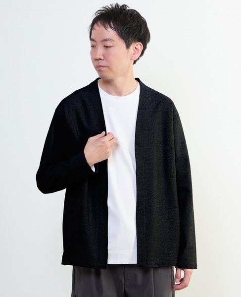 カルキュロメッシュボタンレスカーディガン 詳細画像 サックス 24