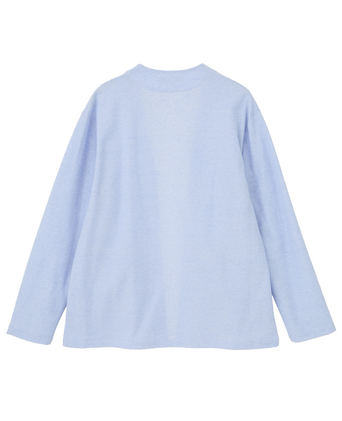 カルキュロメッシュボタンレスカーディガン 詳細画像 サックス 29