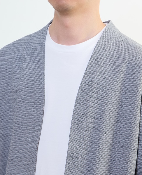 カルキュロメッシュボタンレスカーディガン 詳細画像 サックス 6