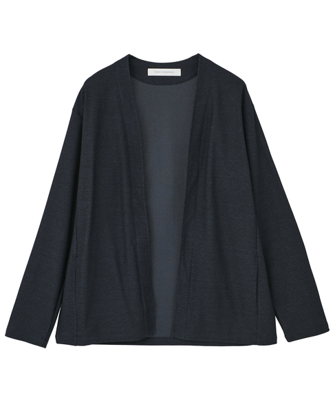 カルキュロメッシュボタンレスカーディガン 詳細画像 ネイビー 2