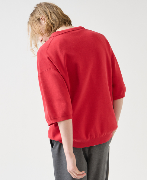 【1978 MEN'S MELROSE】シルケットコットン × ナイロンポロシャツ 詳細画像 レッド 11