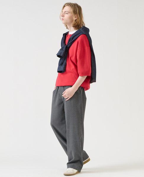 【1978 MEN'S MELROSE】シルケットコットン × ナイロンポロシャツ 詳細画像 レッド 21