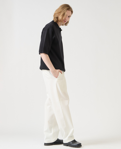 【1978 MEN'S MELROSE】シルケットコットン × ナイロンポロシャツ 詳細画像 ブラック 11