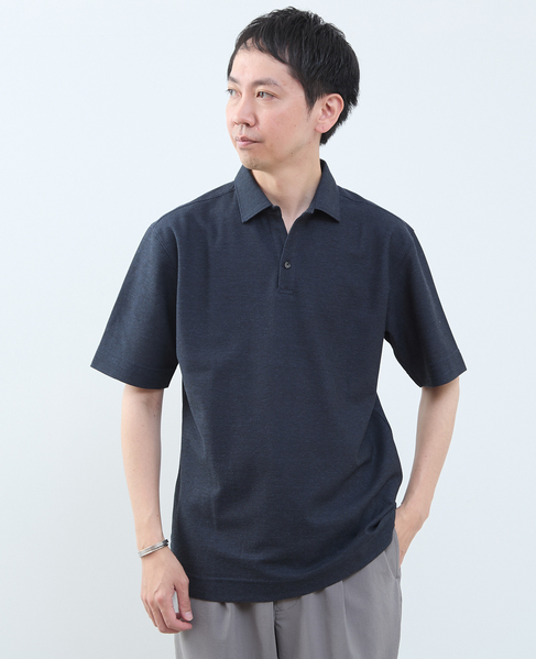 カルキュロメッシュポロシャツ 詳細画像 ネイビー 1