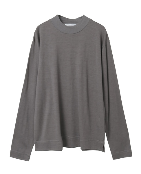 スーパー100ウォッシャブルウールモックネックTシャツ 詳細画像 ブラウン 26