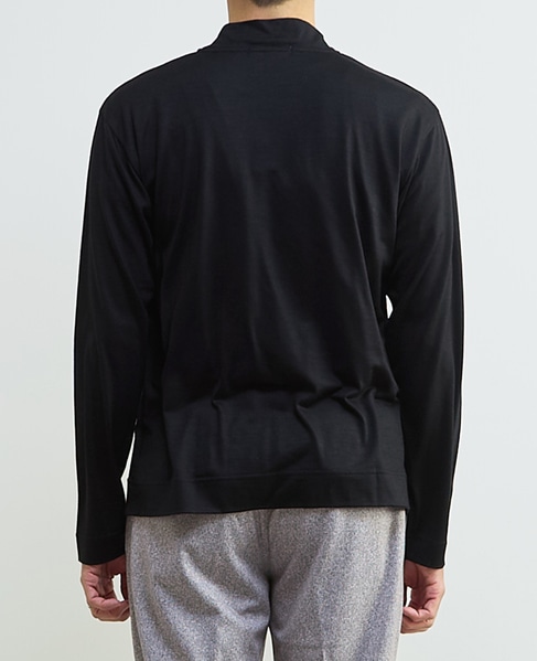 スーパー100ウォッシャブルウールモックネックTシャツ 詳細画像 ブラウン 3