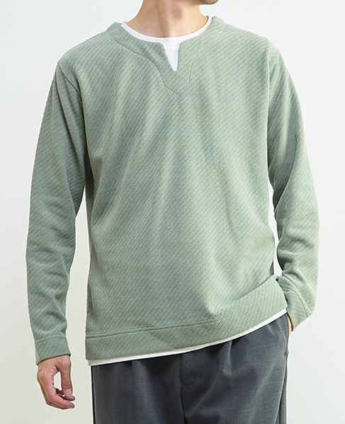 シェニールリンクス キーネックTシャツ 詳細画像 アイボリー 16