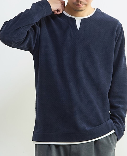 シェニールリンクス キーネックTシャツ 詳細画像 アイボリー 20