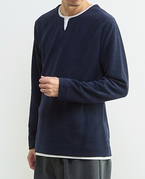 シェニールリンクス キーネックTシャツ 詳細画像 アイボリー 21