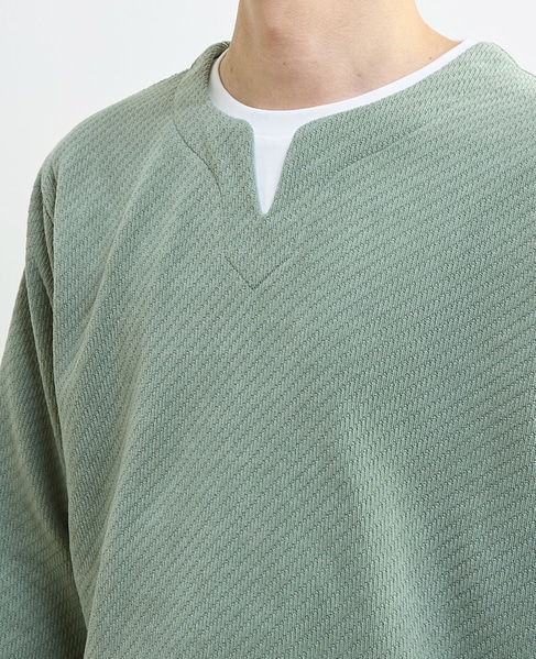 シェニールリンクス キーネックTシャツ 詳細画像 アイボリー 6