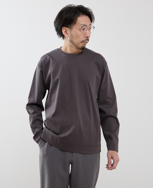 マーセライズドスムースロンT 詳細画像 チャコールグレー 1