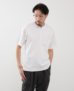 マーセライズドスムース ヘンリーネックTシャツ