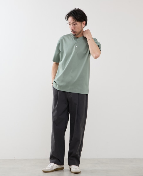 マーセライズドスムース ヘンリーネックTシャツ 詳細画像 ホワイト 17