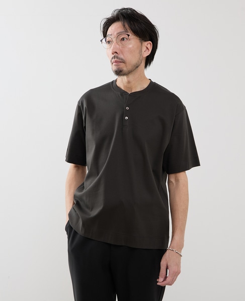 マーセライズドスムース ヘンリーネックTシャツ 詳細画像 ホワイト 21